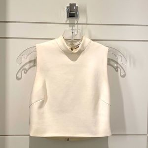Elizabeth and James Aisling Crop Top in Ivory